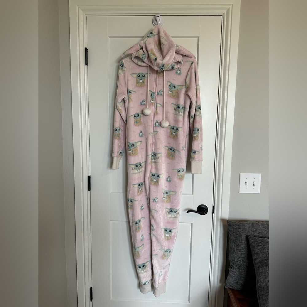 Baby Yoda onesie with hood and ears